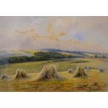 Constance Maurice (British 19th/20th Century) Watercolour, a pastoral harvest scene, signed lower