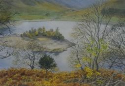 *Local Interest* Jill M. Aldersley (British 1943-2007) Watercolour 'Haweswater', a study of the