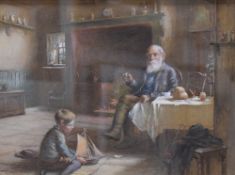 William Kay Blacklock A.R.C.A (British 1872 - 1924) Watercolour 'The Young Fisherman', a cottage