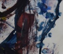 Jill Rouse (British Contemporary) Watercolour and ink 'Winter Twigs', an abstract composition,