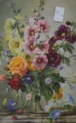 After Albert Williams (British 1922-2010) A pair of lithographs, vibrant still life floral
