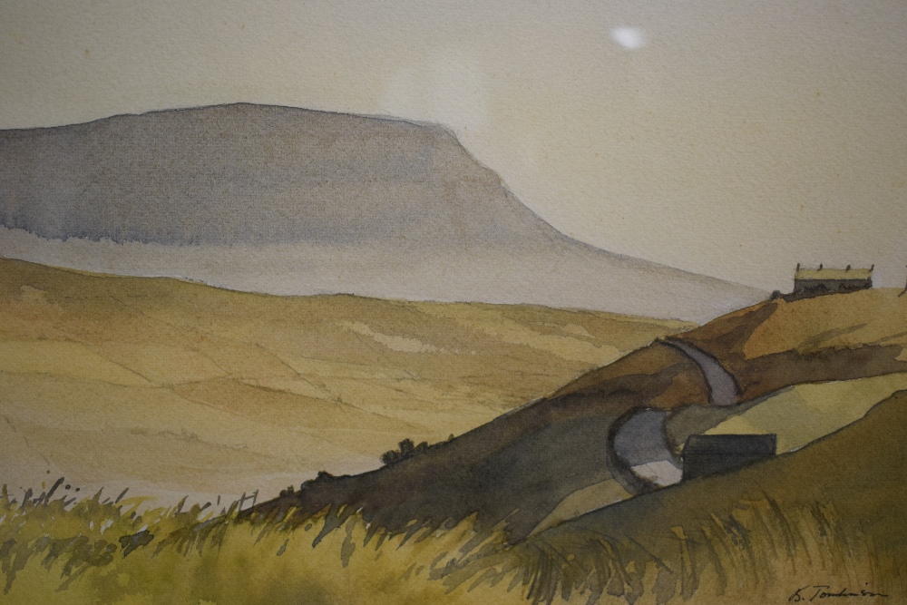 *Local Interest* Barbara Tomlinson (British 20th Century) Watercolour 'Pen-y-Ghent from - Image 3 of 7