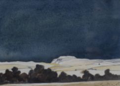 *Local Interest* Ian Gardner (British Contemporary) Watercolour 'Ingleborough', a landscape study of
