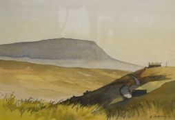 *Local Interest* Barbara Tomlinson (British 20th Century) Watercolour 'Pen-y-Ghent from