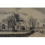 *Local Interest* Norman Barker (British 20th Century) Pen and Ink 'Priest Lane Cartmel', a study