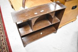 A stained frame occasional wall shelf in the Victorian style , width approx. 61cm