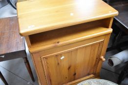A modern/vintage yellow pine side cabinet of large proportions, dimensions approx. W65 H92 D44cm