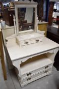 A Victorian painted boudoir dressing chest, width approx. 91cm