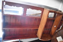 Two rustic wall shelves