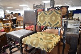 Four assorted dining chairs