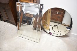 Two modern wall mirrors