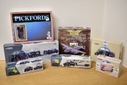 A collection of die-cast metal model vehicles and an aircraft produced by Corgi and Corgi