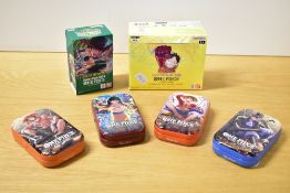 A small collection of 'One Piece' by Bandai cards/card games, to include '500 years in the