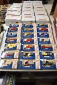A large collection of collectible die-cast model vehicles, primarily consisting of the Lledo Days