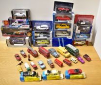 Mixed Boxed and Playworn Die-casts, Saico x6, Corgi Weetabix, Toy World, Atlas x2, Signature,
