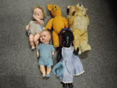Vintage Dolls and Bears, Pedigree Walking and Tallking Black Baby Dolll height 40cm, German Compost