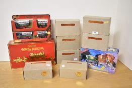 A collection of eleven Matchbox Models of Yesteryear scale models featuring various special and