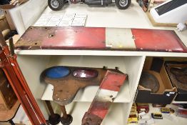 This collection comprises various components of vintage British railway signalling systems. Included