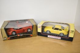 1:18 scale Die-casts, Anson Racing Porsche 911 GT2 and Burago 3362 Gold Edition Ferrari F50 Hard Top