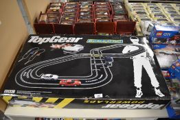 A boxed Scalextric Top Gear Power Laps electric slot car racing set, themed after the BBC television
