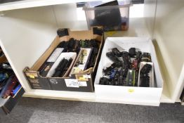 A collection of OO gauge model railway locomotives and rolling stock, primarily of British