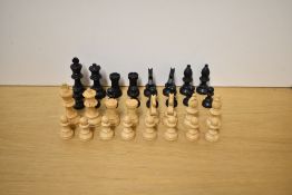 A Bonum Staunton pattern chess set, associated with S.E. Martin of St Martin's Lane, London. The set