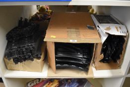 A large collection of slot car racing track sections, attributed to the Scalextric Classic range