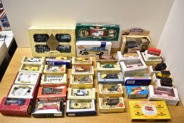 Modern Die-casts, Matchbox Dinky DYS10 1950 Mercedes Benz Omnibus Stuttgart, DY4 1950 Ford Vans,