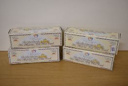 A collection of four Matchbox Models of Yesteryear commemorative die-cast model sets, featuring