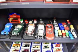 Mixed Scale Playworn Die-casts, Burago 1:24 Jaguar XK120 Roadster, Mercedes Benz SSK, Bugatti
