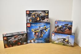 Manufactured by LEGO as part of the Technic series, this collection comprises five plastic