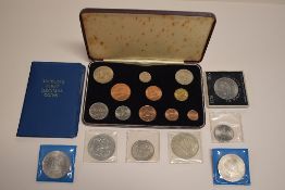 A 1968 Royal Mint Predecimal And Decimal Coinage Speciman Set, Comprising Half Crown, Two Shillings,