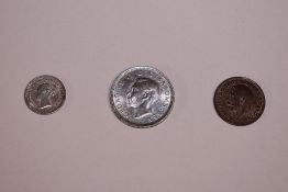British Nineteenth And Twentieth Century Coinage, Comprising, A Queen Victoria 1843 Silver Three