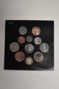 A Royal Mint 2009 Currency Set, Unc, Comprising, Two Pounds, Bimetallic, Charles Darwin, Robert