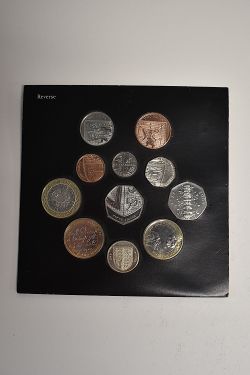 A Royal Mint 2009 Currency Set, Unc, Comprising, Two Pounds, Bimetallic, Charles Darwin, Robert