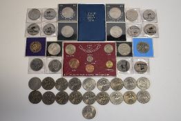 A Collection Of George VI And Elizabeth II Commemorative Crowns Comprising, A George VI 1951