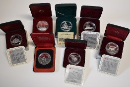 A Collection Of Royal Canadian Mint Silver Commemorative Dollar Coins, Comprising, 1975 Calgary