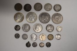 World Silver Coinage, Comprising, An Austria 25 Schilling, Belgium, Canada, Denmark, France, Greece,
