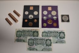 A 1970 Royal Mint Coinage Of Great Britain, Half Crown - Halfpenny, Within A Plastic Presentation