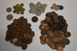 An Amount Of Predecimal British Coinage, Comprising A George V 1932 Half Crown, Elizabeth II 1962