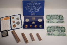 A 1982 Royal Mint Coinage Of Great Britain Proof Set 50p- 1/2p (7), Britain's First Decimal Coins
