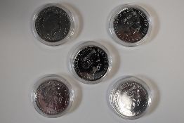 Royal Mint Elizabeth II, 2014, Silver Britannia Two Pounds, BU, Obv Elizabeth II, Rev Britannia