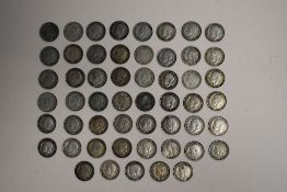 A Large Collection Of 19th And 20th Century Silver Threepences, Comprising, Victoria 1881, 1886,