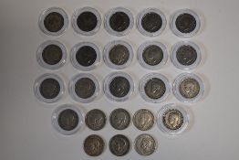 A Collection Of George V And George VI Half Crowns, Comprising 1920 x2, 1923 x3, 1924 x2, 1929, 1936