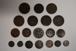 Bronze Roman Coins (2), Also A Collection Of Nineteenth Century World Copper And Billon Coinage,