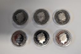 Elizabeth II, Commemorative Silver Plated Proof Half Crowns, Obv Elizabeth II, Rev Gibralter Royal