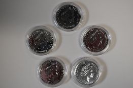 Royal Mint Elizabeth II, 2014, Silver Britannia Two Pounds, BU,Obv Elizabeth II, Rev Britannia 1oz