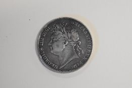 A George IV 1821 Silver Crown, Secundo, Rev George And Dragon.