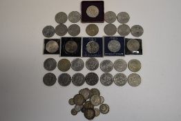 A Collection Of British 19th And 20th Century Silver Coinage And Elizabeth II Commemorative