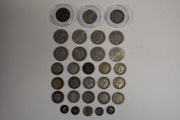 A Collection Of Florins, Shillings, Sixpence And Threepences, Comprising, Florins 1921, 1923,